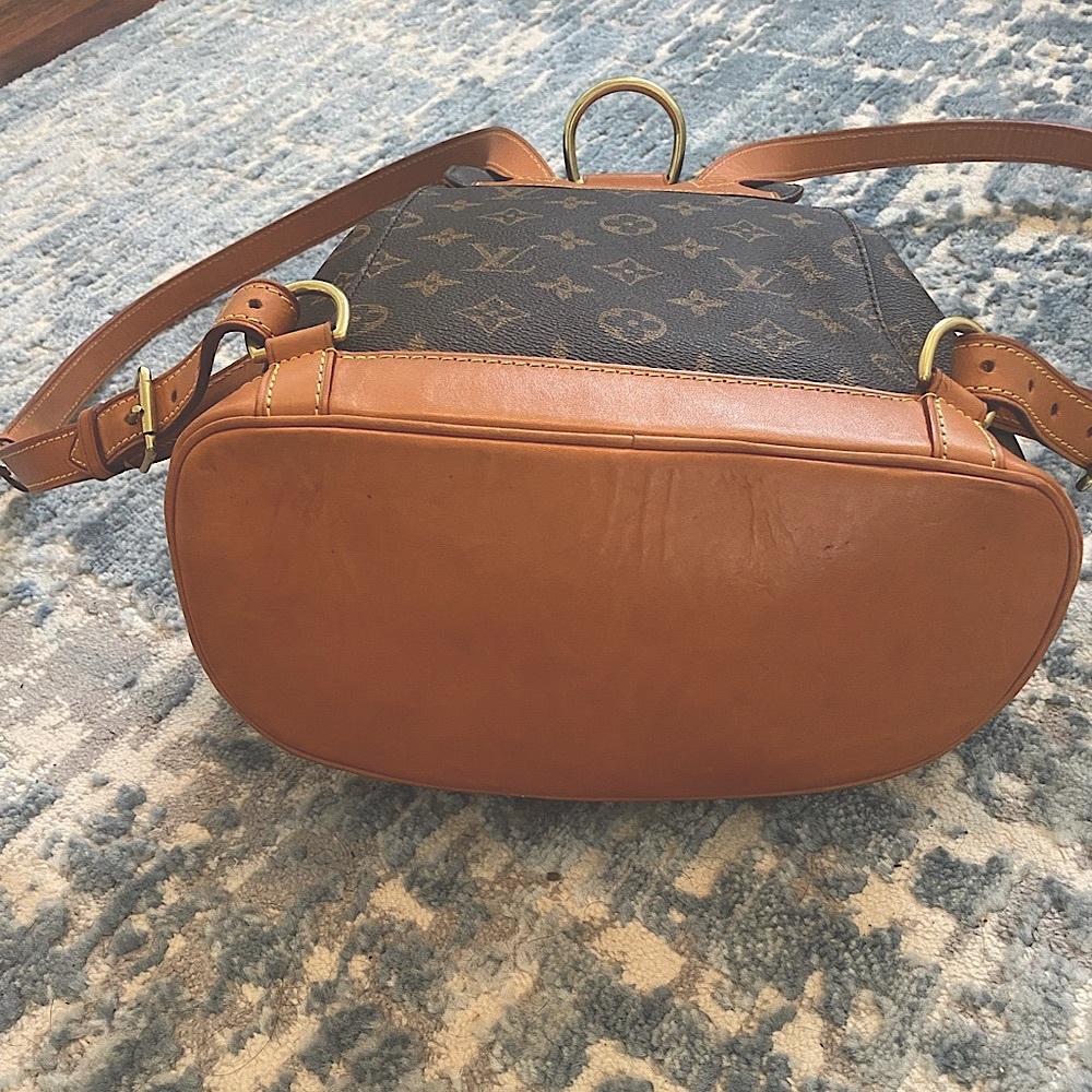 Louis Vuitton Monogram Canvas Backpack with Tan Trim - Picture 4 of 7